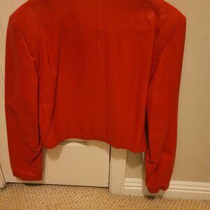 Red leather skirt & jacket